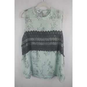 Maurices Tank Top Women's 2X Mint Green Black Sleeveless Blouse Plus Size